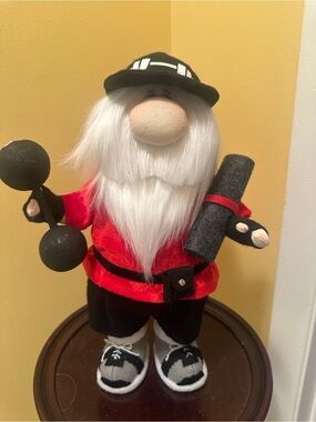 Handmade Exercise Gnome Grandpa Whimsical Fitness | Unique Handmade Collectible